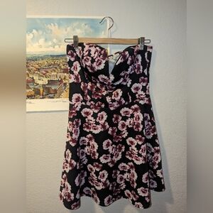 Charlotte Russe strapless floral dress